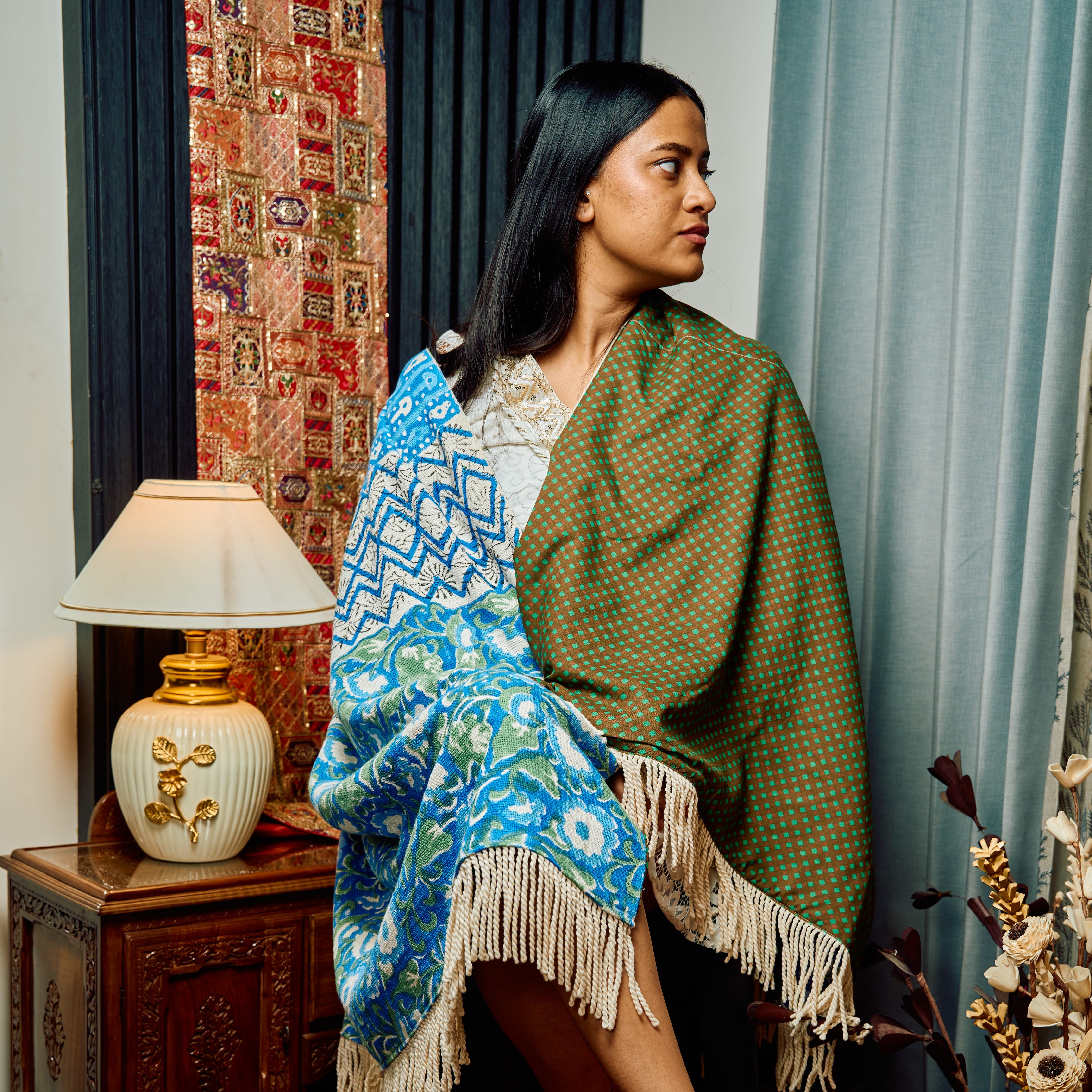  Botanical Haven Reversible Throw