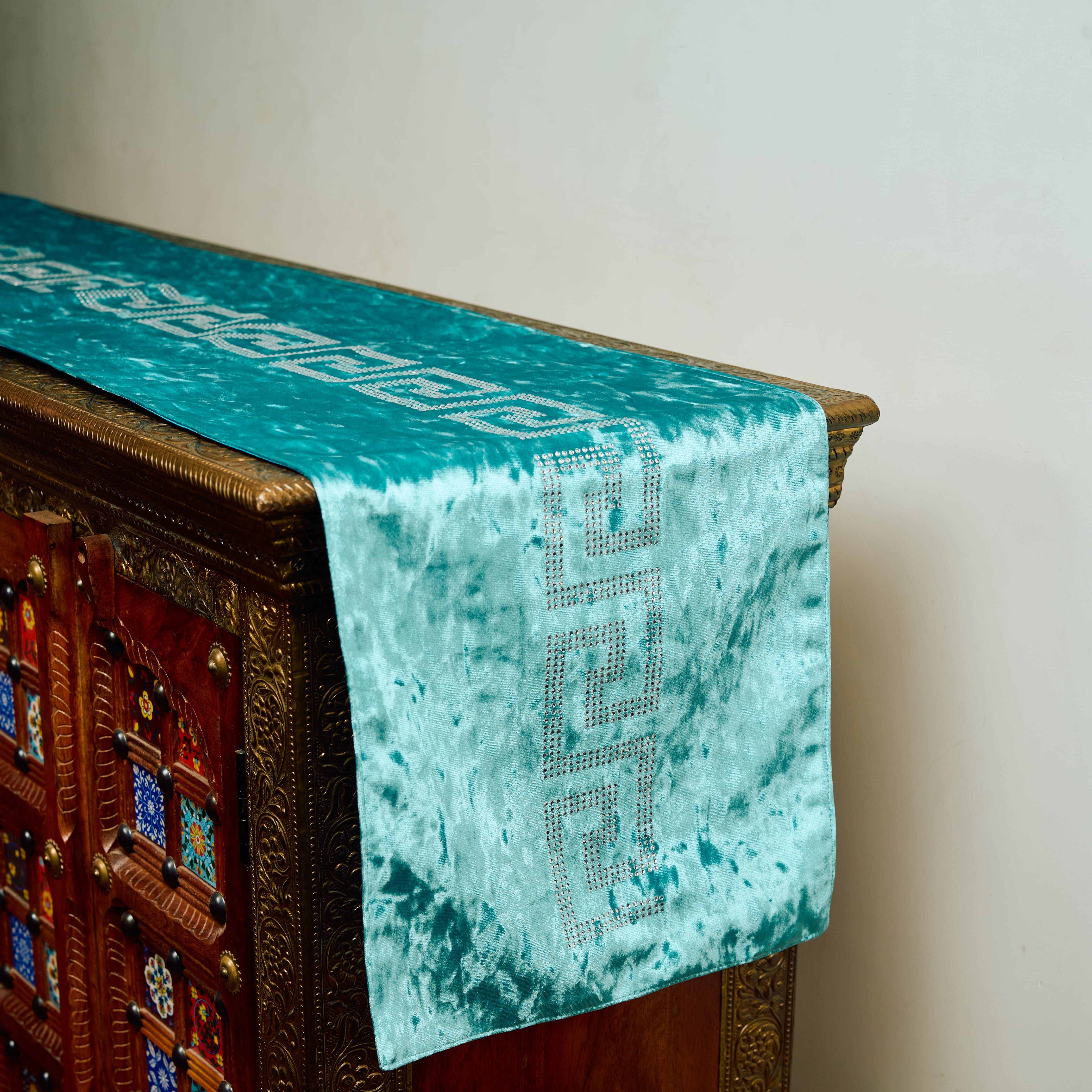 Dynasty Fretwork Velvet Table & Console Runner