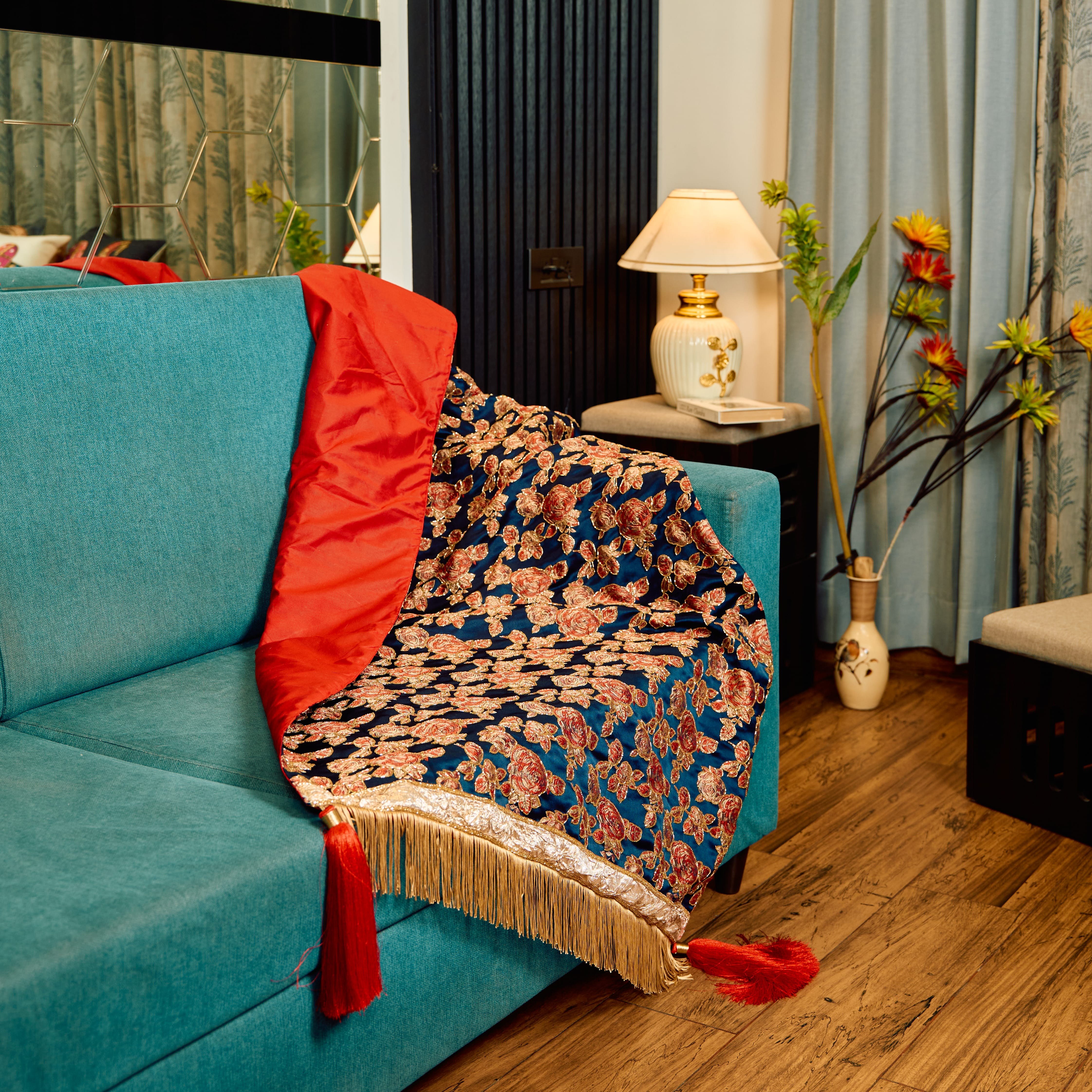 Maharaja Reversible Royal Brocade & Silk Throw