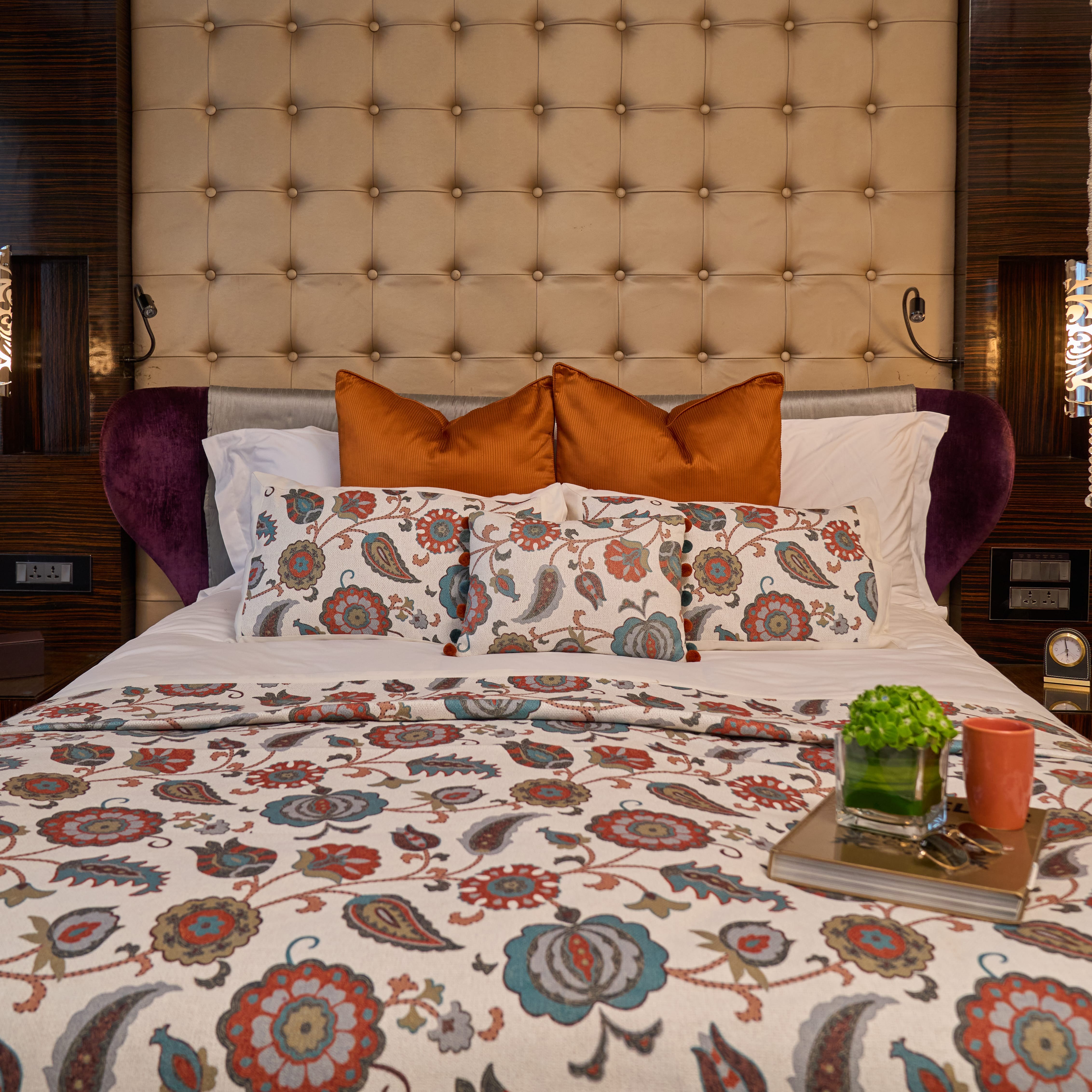 Pink City Heritage 5-Piece Cotton Jacquard BedSpread Set