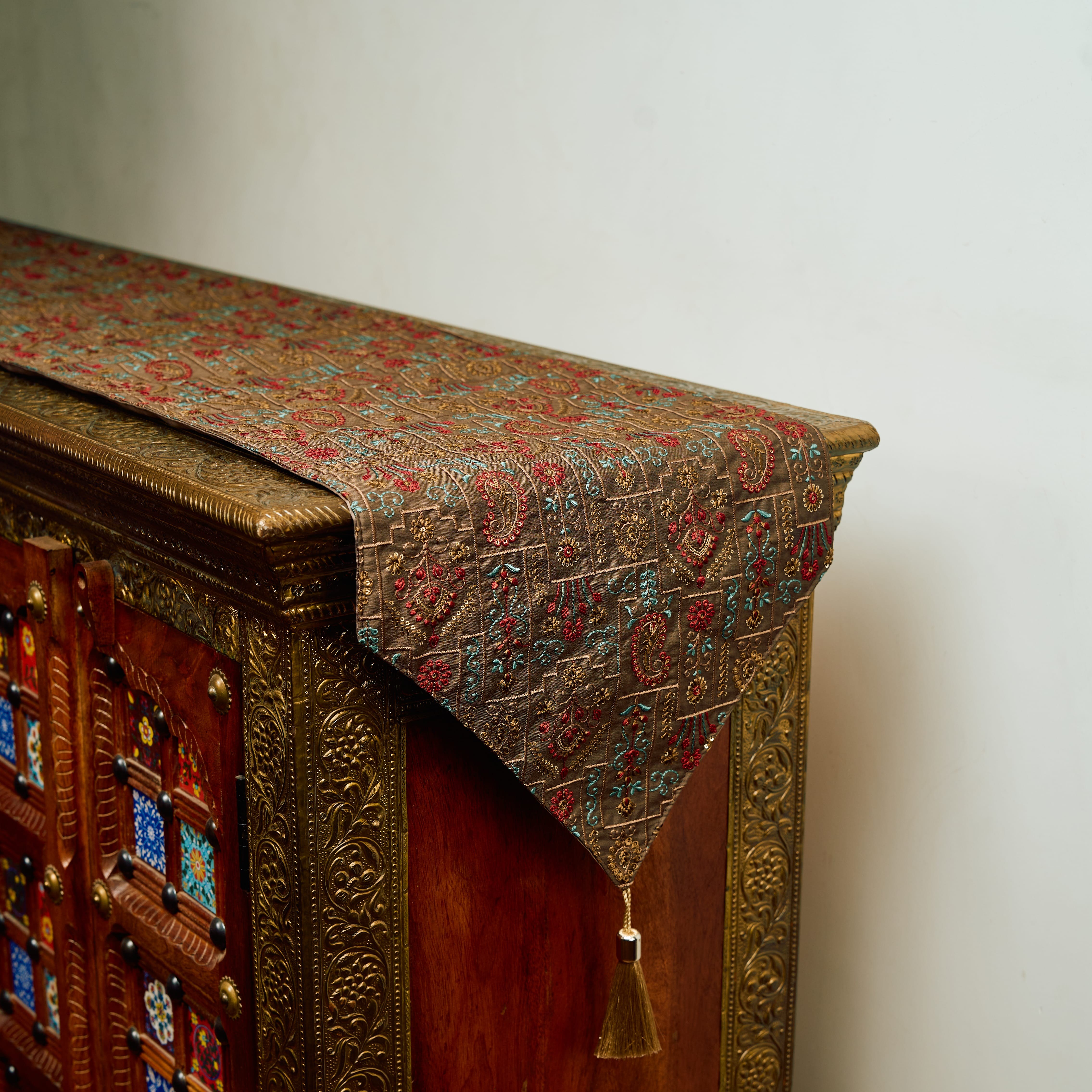 Royal Heritage Tila & Zari Silk Runner