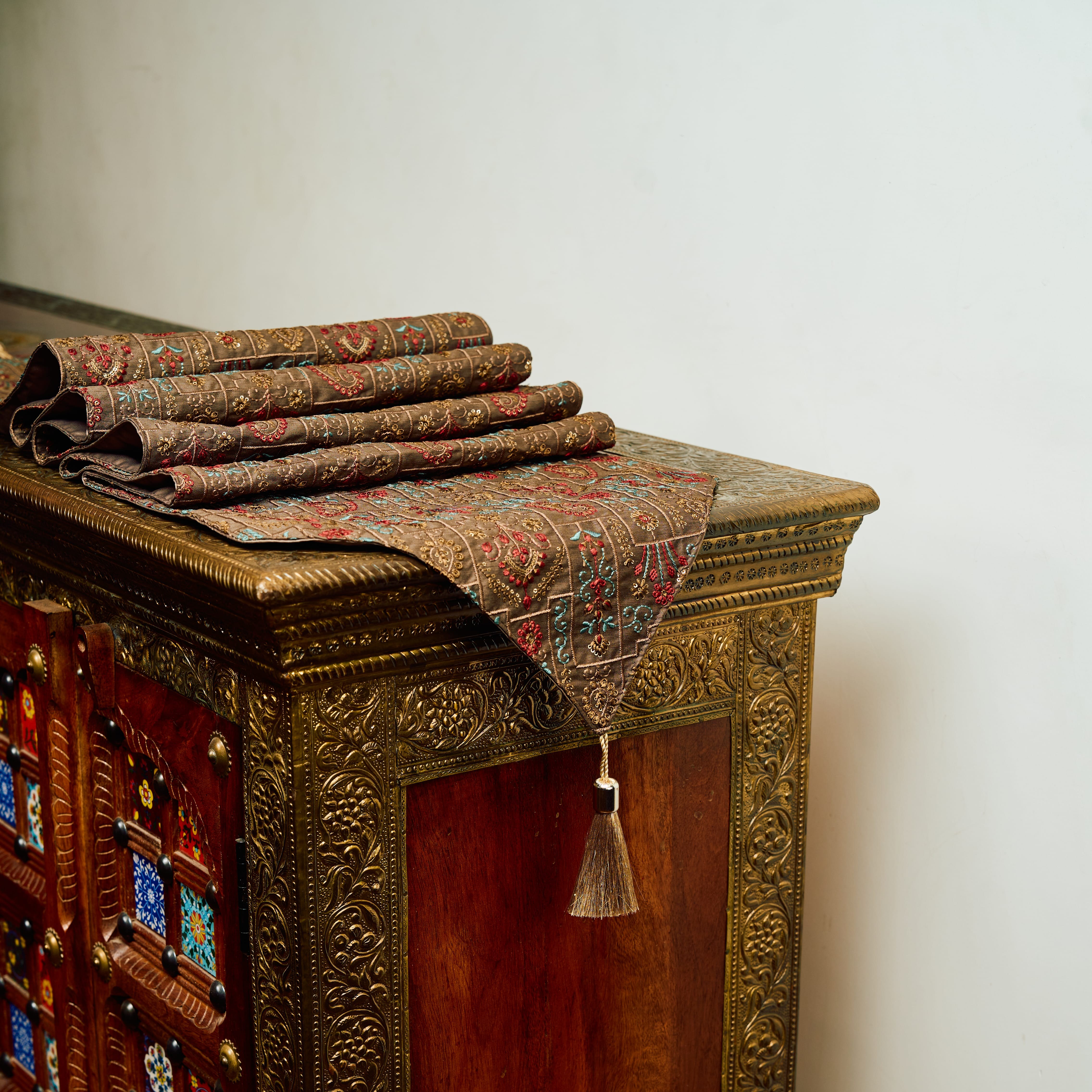 Royal Heritage Tila & Zari Silk Runner