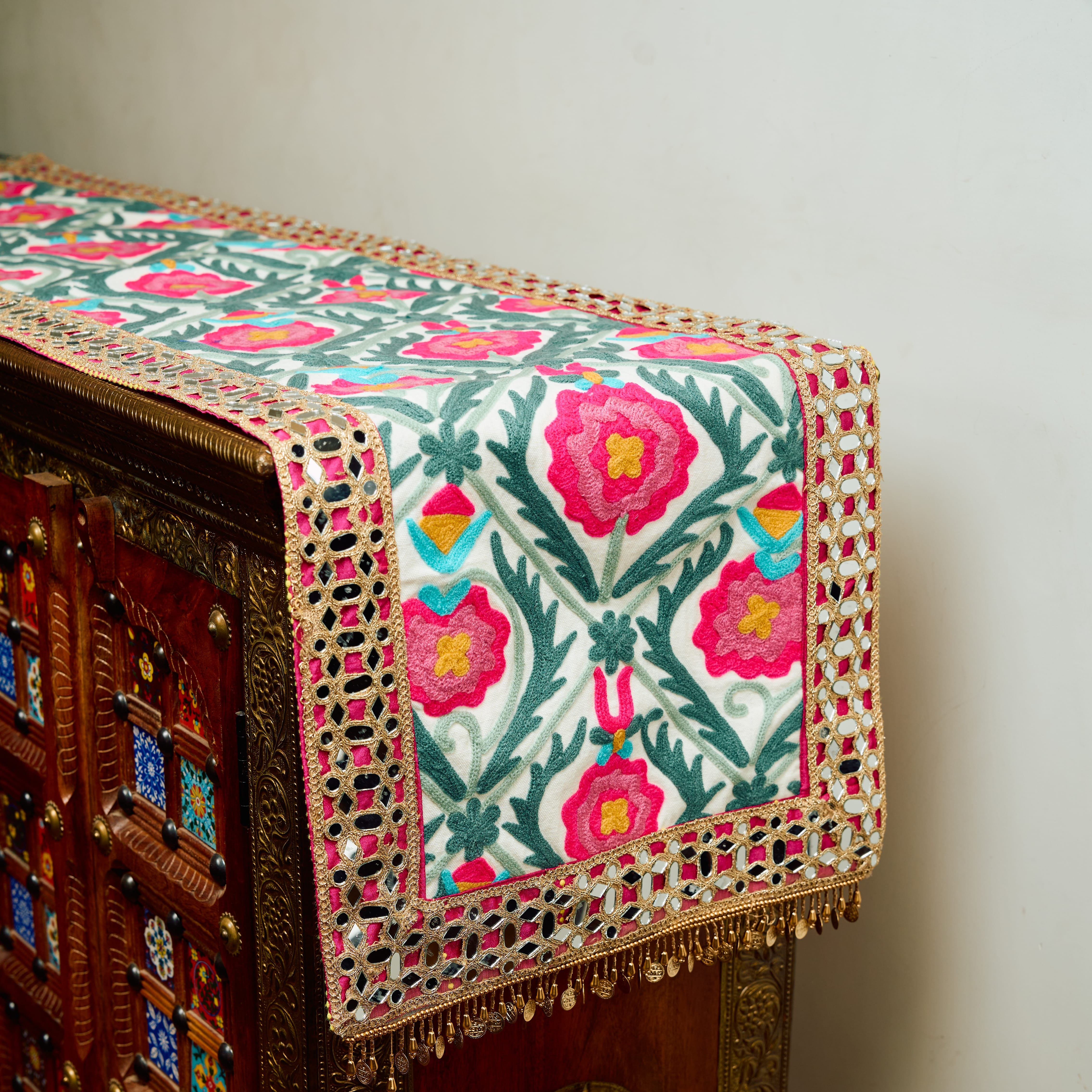 Spring Blossom Suzani Runner